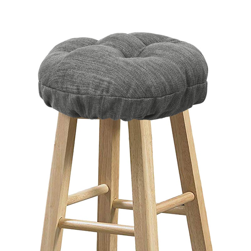 baibu Stool Covers Round, Super Soft Round Bar Stool Cushion Covers Seat Cushion - One Cushion Onlyï¼ˆGrey,15" (38cm) - Image 1